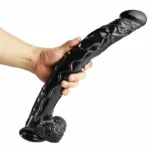 17 IN Extra-Long Real Feeling PVC Realistic Dildo Black/Blue/Brown/Skin Tone/Pink/Green - Image 4