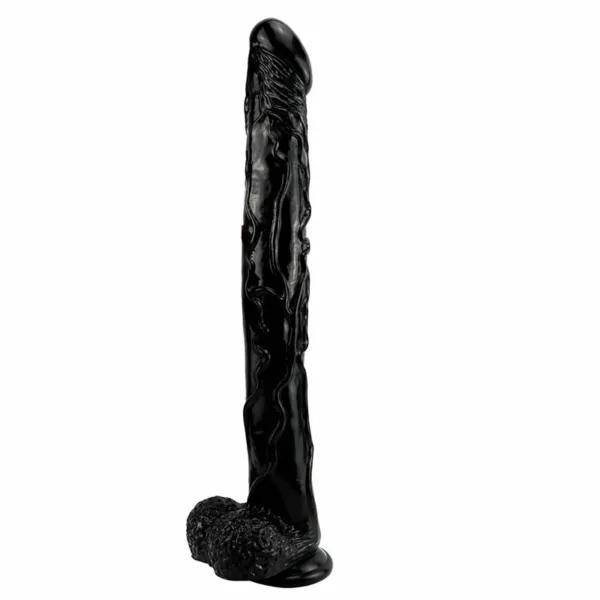 17 IN Extra-Long Real Feeling PVC Realistic Dildo Black/Blue/Brown/Skin Tone/Pink/Green - Image 7