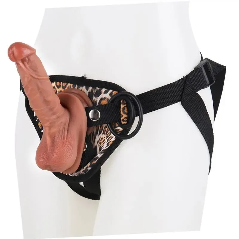 8 IN Ultra Realistic Silicone Dildo Strap-On Harness Set - Image 1